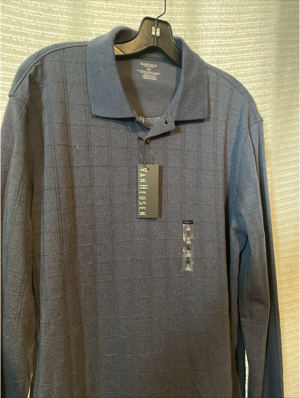 Van Huesen LG longsleeves poloshirt navy